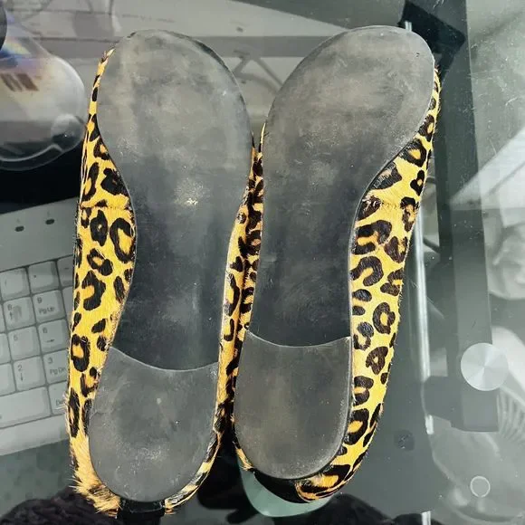 MERONA Cheetah Leopard Animal Faux Calf Hair Ballet Flats Casual Shoes Size 7 - Picture 7 of 11